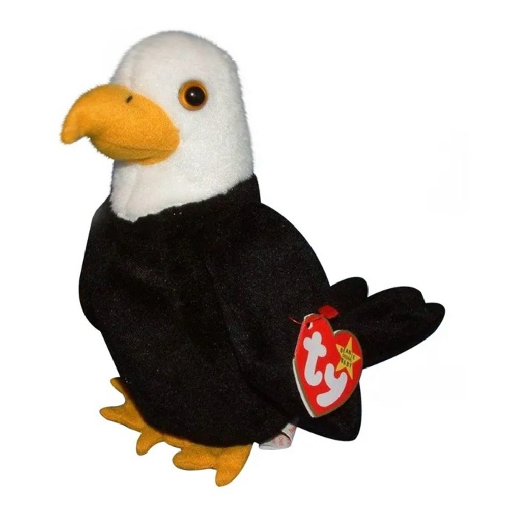 TY Beanie Baby Collection Baldy the Eagle 1996 Retired 3rd Generation Plush Toy